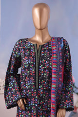 Bin Saeed Stitched 3 Piece Exclusive Printed Cotton Vol-04 Suit-WC-2495-Black
