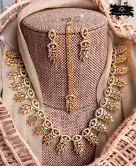 Made For Her-Radiant AD Zircon Necklace Set - KIA1231