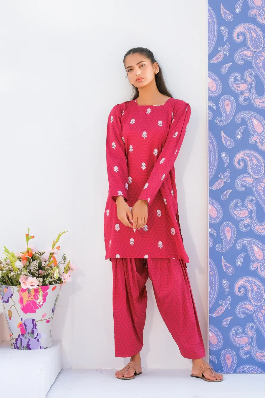 Dhaga Stitched 2 Piece Lawn Collection'2025-Matching separate 0024