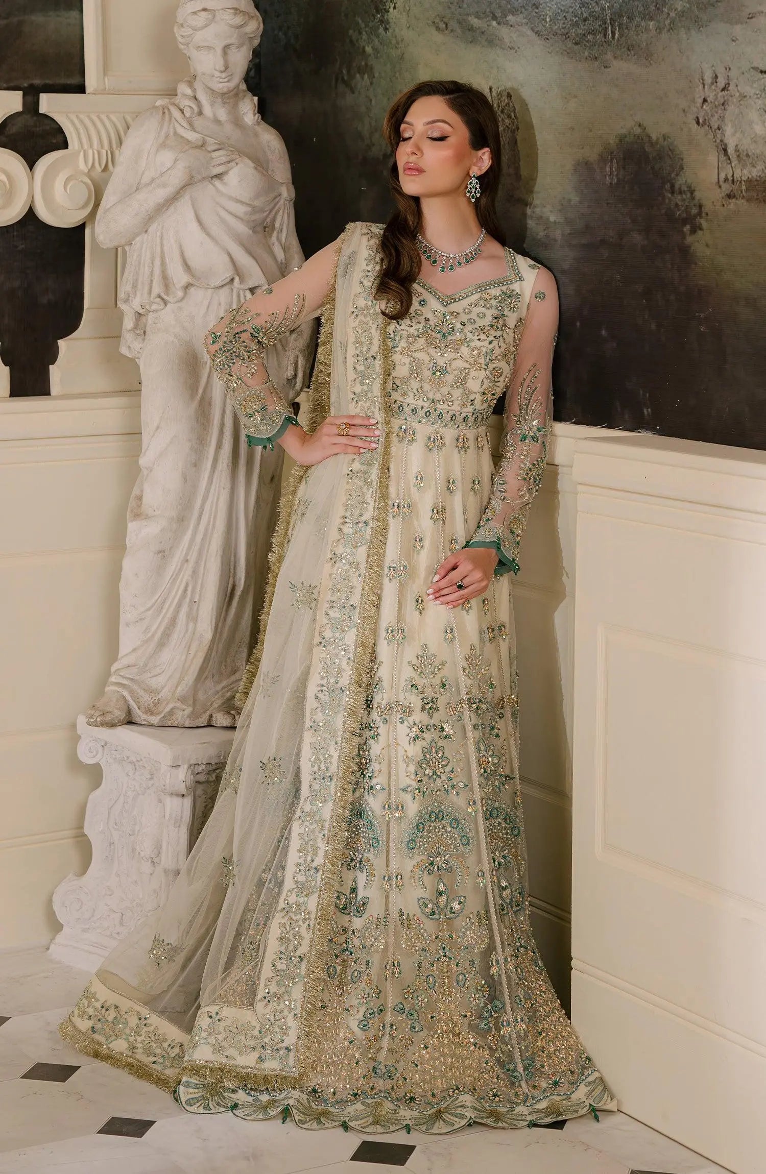 Reve Royal By Fabiha Fatima Unstitched 3 Piece Formals Collection'2025-Pearl