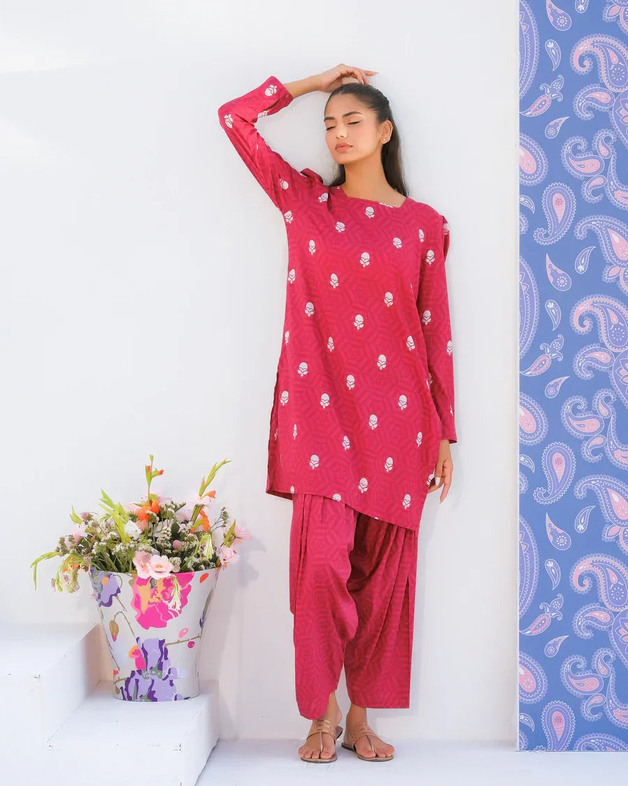 Dhaga Stitched 2 Piece Lawn Collection'2025-Matching separate 0024