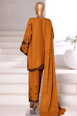 Vybe By Sada Bahar Sititched Co-Ords With Dhanak Shawl Collection'2025-MED-251-Mustard