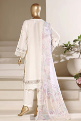 Sada Bahar Stitched 3 Piece Luxury Emb Festive Vol-06 Suit-LEL6-MK-2514-White