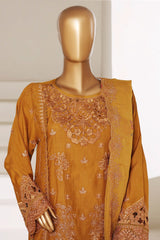 Sada Bahar Stitched 3 Piece Luxury Emb Festive Vol-01 Suit-LEL2-251-MUSTARD