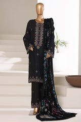 Sada Bahar Stitched 3 Piece Luxury Viscose With Palachi Shawl Collection'2025-MEV-251-Black