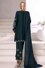 Vybe By Sada Bahar Sititched Co-Ords With Dhanak Shawl Collection'2025-MED-252-Green