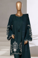 Vybe By Sada Bahar Sititched Co-Ords With Dhanak Shawl Suit-MED-252-Green