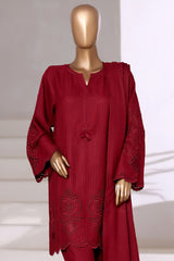 Vybe By Sada Bahar Sititched Co-Ords With Dhanak Shawl Collection'2025-MED-252-Maroon