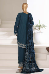 Sada Bahar Stitched 3 Piece Luxury Khaddar Karandi With Palachi Shawl Suit-MEK-252-Teal
