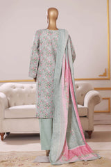 Bin Saeed Stitched 3 Piece Exclusive Printed Khaddar Vol-09 Suit-WK-2520-Pista