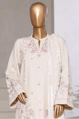 Sada Bahar Stitched 3 Piece Luxury Dhanak With Palachi Shawl Collection'2025-MEP-252-Cream