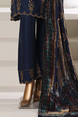 Sada Bahar Stitched 3 Piece Luxury Viscose With Palachi Shawl Collection'2025-MEV-253-Blue