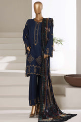 Sada Bahar Stitched 3 Piece Luxury Viscose With Palachi Shawl Collection'2025-MEV-253-Blue