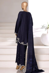 Vybe By Sada Bahar Sititched Co-Ords With Dhanak Shawl Suit-MED-253-Blue