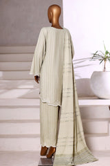 Vybe By Sada Bahar Sititched Co-Ords With Dhanak Shawl Suit-MED-253-Pista