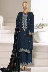 Sada Bahar Stitched 3 Piece Luxury Viscose With Palachi Shawl Collection'2025-MEV-253-Teal Blue
