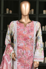 Hz Stitched 3 Piece Digital Printed Khaddar Vol-03 Suit-KPT-2571-Peach