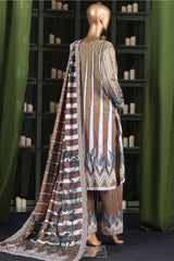 Hz Stitched 3 Piece Digital Printed Khaddar Vol-03 Suit-KPT-2578-Skin