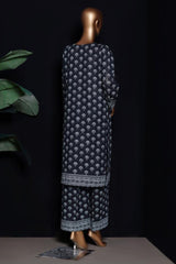 HZ Stitched Co Ords Digital Printed Khaddar Suit-KPT-2587-Black