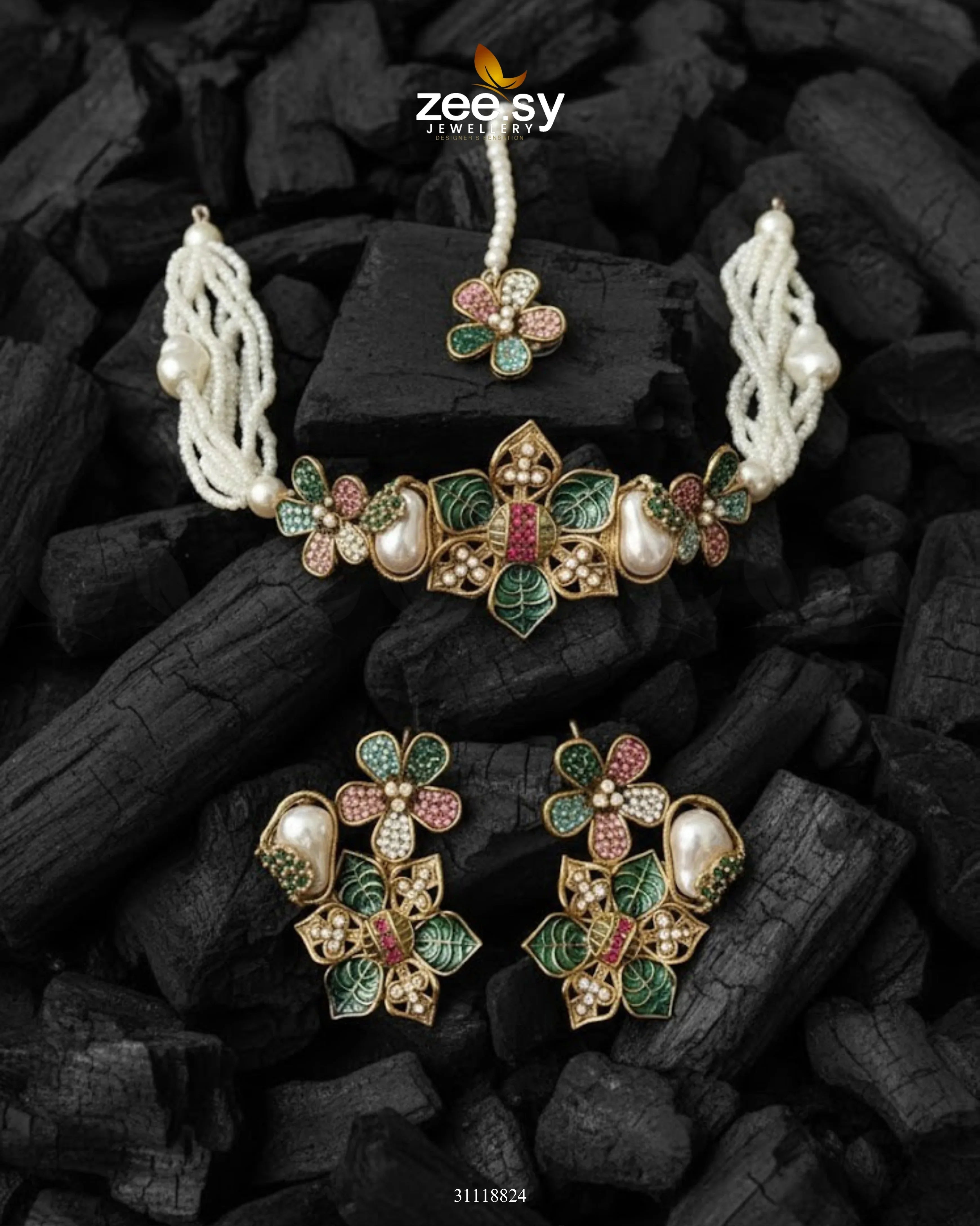 Helix Choker Necklace Set - Zeesy Jewellery