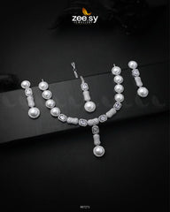 Eclips Necklace Set Silver - Zeesy Jewellery