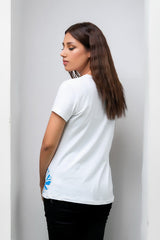 Sprinkles Stitched 1 Piece Summer Shirts Women Collection'2025-Life in Color White Tee for Girls