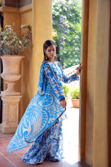 Feathers Unstitched 3 Piece Digital Printed Lawn Summer Suit-MARVINA-FT541