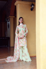 Feathers Unstitched 3 Piece Digital Printed Lawn Summer Suit-RAYLINN-FT542