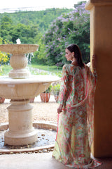 Feathers Unstitched 3 Piece Digital Printed Lawn Summer Suit-RAYLINN-FT542