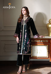 Asim Jofa Velvet Pret 24 Ajvg-05 Embroidered Velvet Stitched 2Pc
