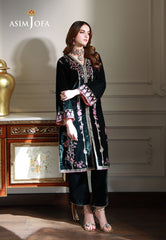 Asim Jofa Velvet Pret 24 Ajvg-05 Embroidered Velvet Stitched 2Pc