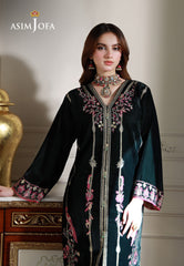 Asim Jofa Velvet Pret 24 Ajvg-05 Embroidered Velvet Stitched 2Pc