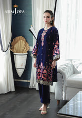 Asim Jofa Velvet Pret 24 Ajvg-03 Embroidered Velvet Stitched 2Pc