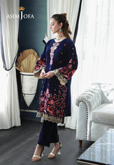 Asim Jofa Velvet Pret 24 Ajvg-03 Embroidered Velvet Stitched 2Pc