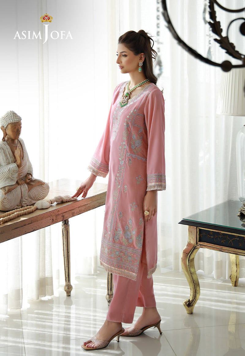 Asim Jofa Velvet Pret 24 Ajvg-12 Embroidered Velvet Stitched 2Pc