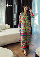 Asim Jofa Silk Symphony Ajss-16 Printed Raw Silk 2Pcs