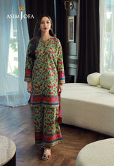 Asim Jofa Silk Symphony Ajss-16 Printed Raw Silk 2Pcs