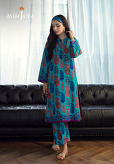 Asim Jofa Silk Symphony Ajss-10 Printed Raw Silk 2Pcs