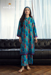 Asim Jofa Silk Symphony Ajss-10 Printed Raw Silk 2Pcs