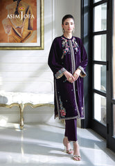 Asim Jofa Velvet Pret 24 Ajvg-10 Embroidered Velvet Stitched 2Pc