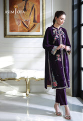 Asim Jofa Velvet Pret 24 Ajvg-10 Embroidered Velvet Stitched 2Pc