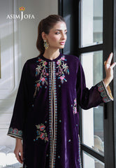 Asim Jofa Velvet Pret 24 Ajvg-10 Embroidered Velvet Stitched 2Pc