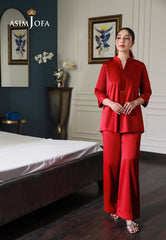 Asim Jofa Lounge Wear Ajlw-09 Satin Silk 2 Pcs