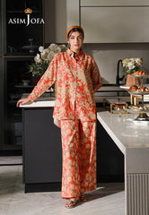 Asim Jofa Lounge Wear Ajlw-01 Cross Weave 2 Pcs