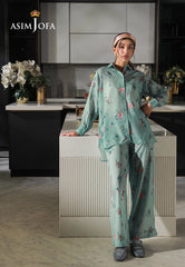 Asim Jofa Lounge Wear Ajlw-05 Cross Weave 2 Pcs