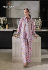 Asim Jofa Lounge Wear Ajlw-04 Cross Weave 2 Pcs