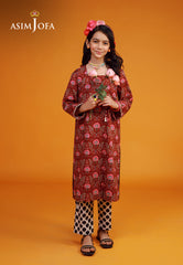Asim Jofa Kids Pret 25 Ajkp-03 Stitched Printed Cambric 2 Pcs