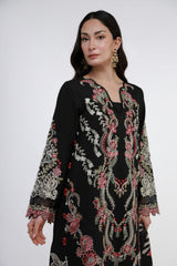 Gulmina Unstitched 3 Piece Luxury Lawn Vol-02 Suit-Onyx Noir