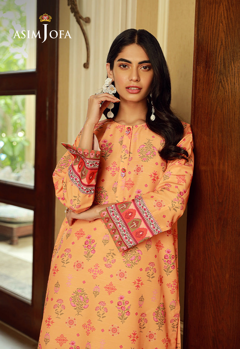 Asim Jofa Silk Symphony Ajss-07 Printed Raw Silk 1Pc