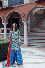 Feathers Unstitched 3 Piece Digital Printed Lawn Summer Suit-CELEZIA-FT529